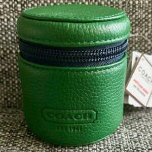 Coach Factory World Travel Adapter with Kelly Green Leather Case